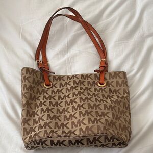 Michael Kors Brown and Tan Signature Tote